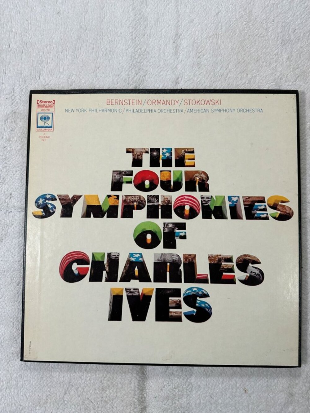 The Four Symphonies Of Charles Ives Leonard Bernstein Columbia Vinyl 3xLP Stereo